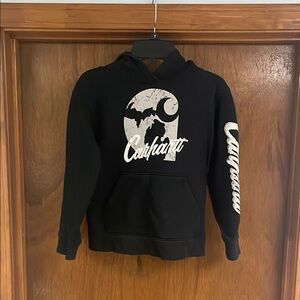 Carhartt Black Hoodie with White Logo